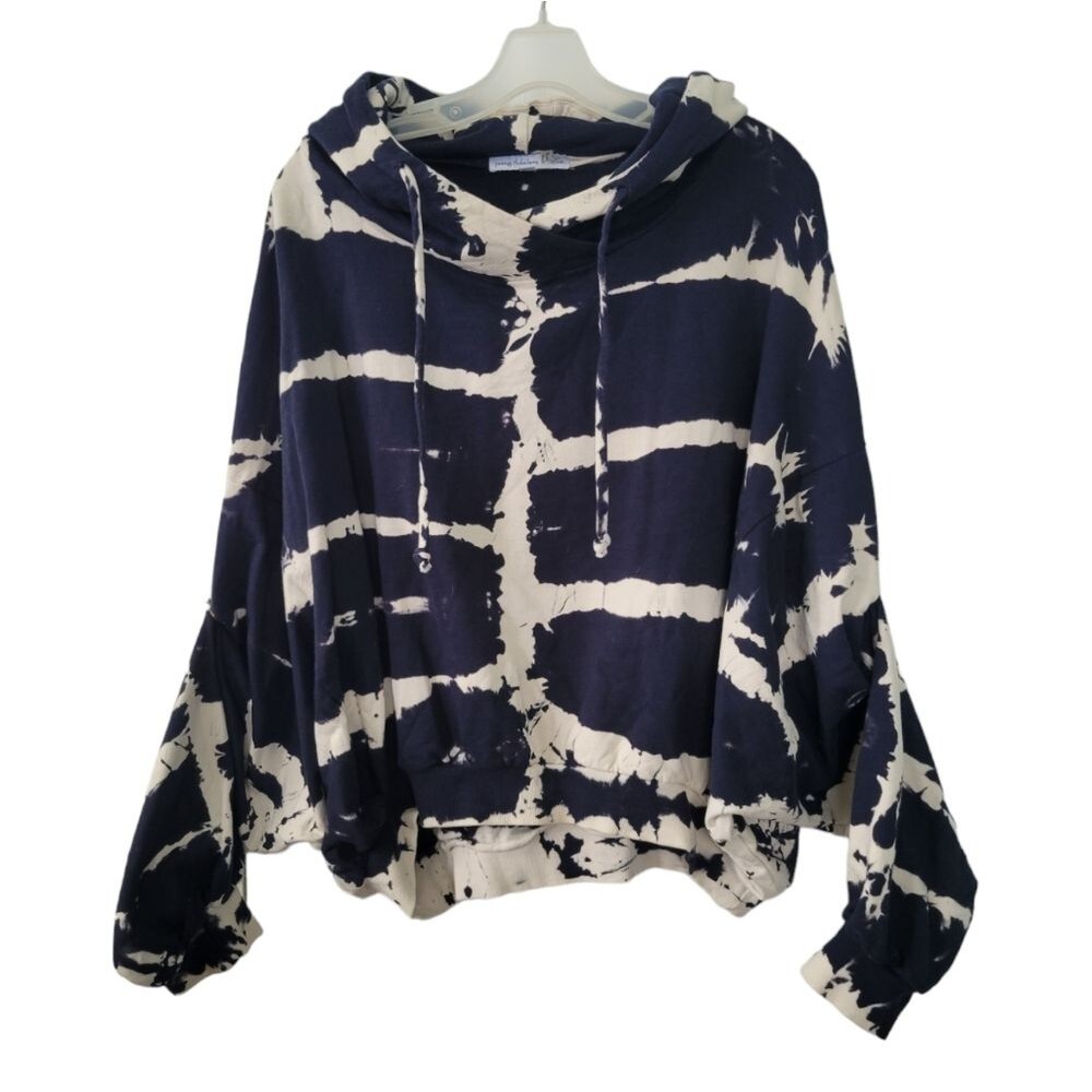 Young Fabulous & Broke Tie Dye Cropped Hoodie Sweatshirt Size M/L Boho